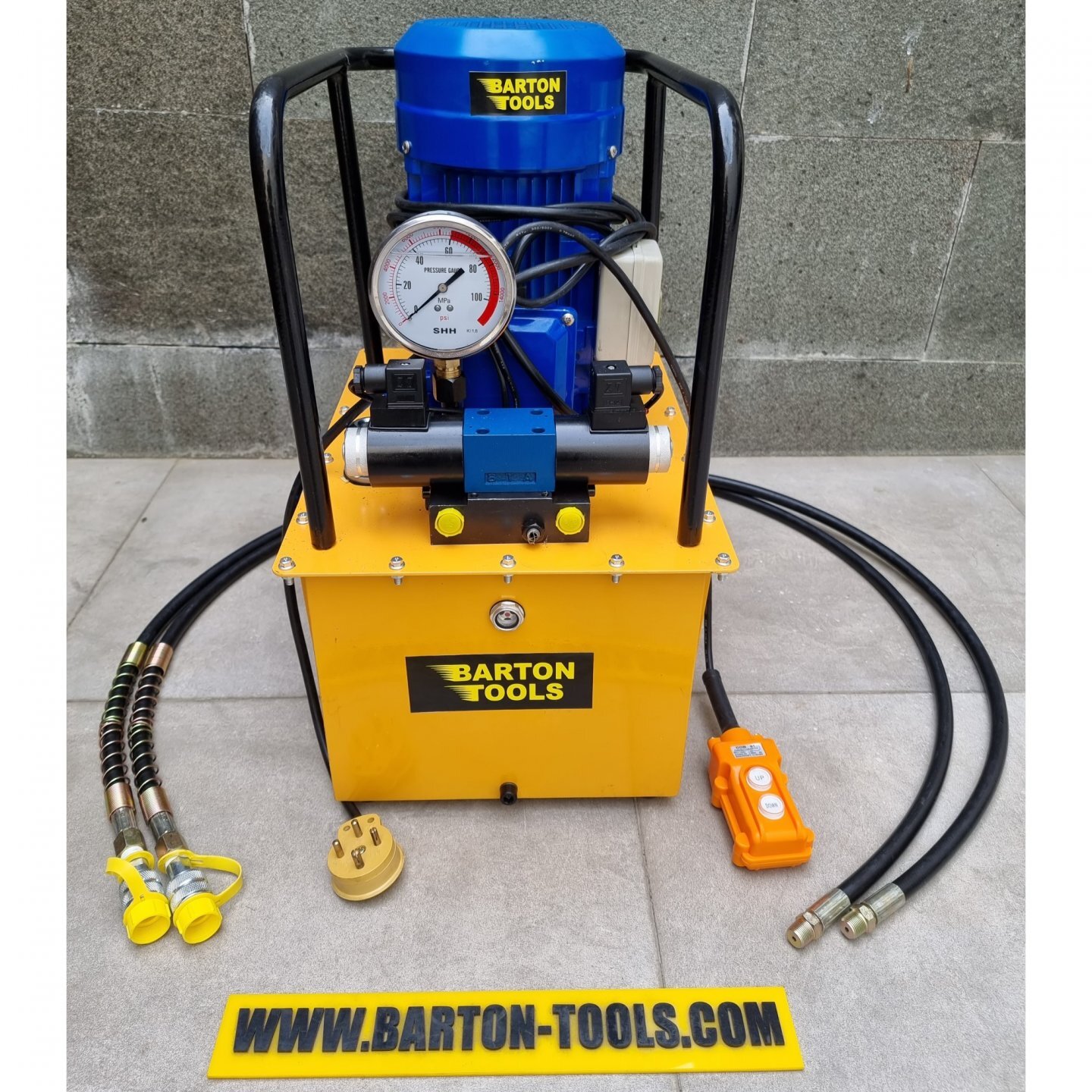 Electric Hydraulic Pump 35L 2.2kw Auto Double Acting / Pompa Hidrolik ...