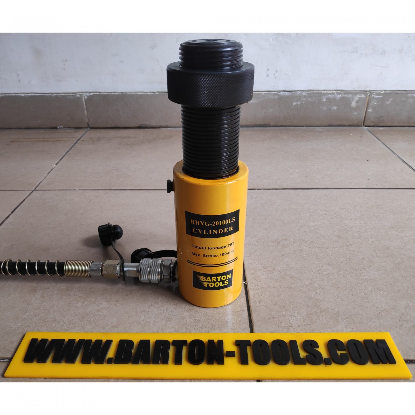 Single Acting Lock Nut Hydraulic Cylinder 20T x 100mm HHYG20100LS