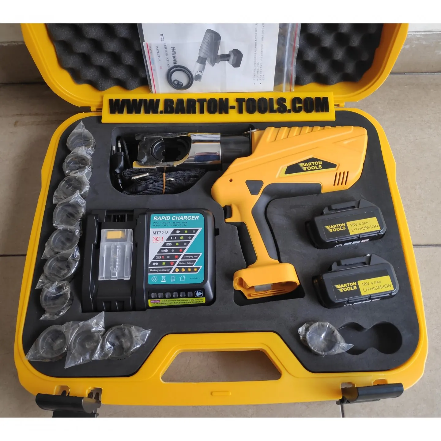 Battery Powered Hydraulic Crimping Tool Crimper Tang Crimp Press