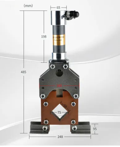 Hydraulic Square Pipe Cutter Hydraulic Square Pipe Cutter 50x50mm FGQ-500 BARTON 3 fgq_500_dimension