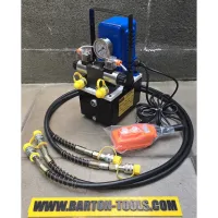 Portable Electric Hydraulic Pump Double Acting 30L 06Lmin  Pompa Hidrolik Elektrik Listrik  Mini Power Pack 700bar Plastic Body GYB630D BARTON