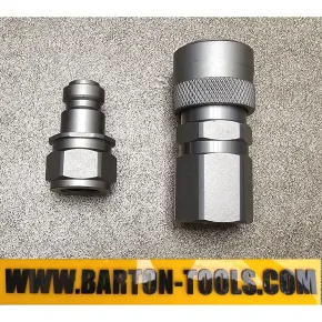 Hydraulic Couplers Hydraulic Couplers Set 1/4" NPT 1800bar 180MPa 22000psi HC-18002 BARTON 1 hc_1800