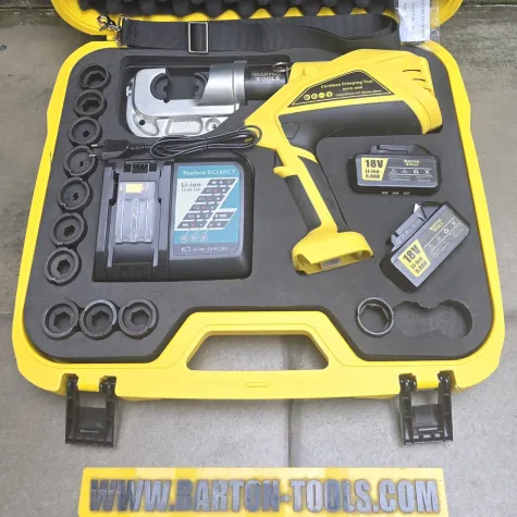 Battery Hydraulic Crimping Tools Heavy Duty Battery Powered Hydraulic Crimping Tool / Crimper / Tang Crimp Press Skun Baterai 400mm² - HHYD-400E - BARTON 1 hhyd_400e