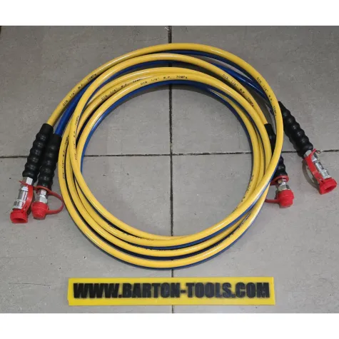 Electric Hydraulic Torque Wrench Pump Hydraulic Twin Hose for Hydraulic Torque Wrench Pump 5m x2 set c/w Couplers HHTW-5M BARTON 1 hydraulic_torque_wrench_twin_hose